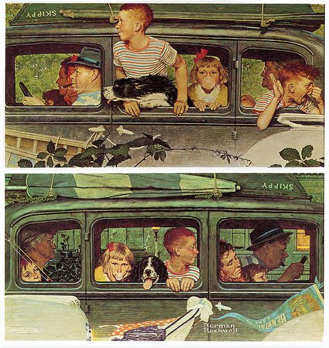 1947- Going and Coming - by Norman Rockwell | Flickr - Photo Sharing! Normal Rockwell, Norman Rockwell Prints, Norman Rockwell Art, Rockwell Paintings, Norman Rockwell Paintings, Americana Art, The Saturday Evening Post, Graphisches Design, Gil Elvgren