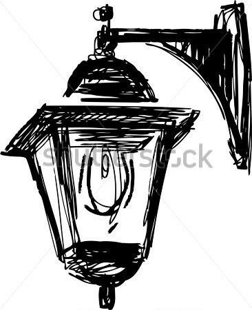 Lampost Drawing, Street Light Sketch, Streetlight Drawing, Easy Traceable Drawings, Street Light Drawing, Lantern Drawing Simple, Lantern Sketch, Electric Drawing, Lighting Drawing