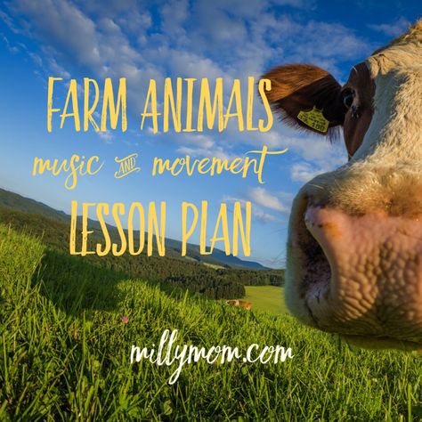 Farm Animals – Music & Movement Lesson Plan – Milly Mom Movement Preschool, Farm Songs, Music Activities For Kids, Senses Preschool, Infant Lesson Plan, Animal Activities For Kids, Animal Lessons, Toddler Themes, Songs For Toddlers