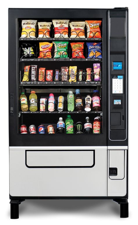 The Evoke VT5 Vending Machine from U-Select-It Food Vending Machines, Vending Machines For Sale, Sun Chips, Ice Powers, Drinks Machine, Vending Machines, Mobile Payments, Merchandising Displays, Touch Screen Display