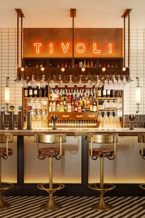 TIVOLI CINEMA | LIGHTING SUPPLY | INTERIOR BY RUN FOR THE HILLS Cinema Lighting, Restaurant Design Inspiration, Bar Counter Design, Lake House Interior, Decoration Restaurant, Bar Inspiration, Bar Interior Design, Luxury Bar, Bar Displays