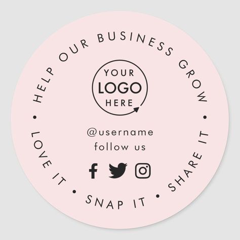 Grow your business with social media! Pink logo round sticker. #socialmedia #marketing . #Cheesecake_Cartoon #Business_Stickers_Logo #Round_Sticker_Design #Business_Logo_Stickers Sticker Business Logo Ideas, Business Labels Stickers, Cheesecake Cartoon, Small Business Logo Ideas, Business Stickers Logo, Round Sticker Design, Sticker Small Business, Stickers For Small Business, Sales Goals