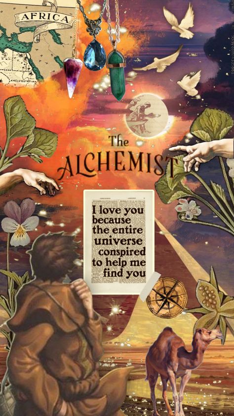 The Alchemist - Paulo Coelho #books #fyp #thealchemist The Alchemist Wallpaper, The Alchemist Book Aesthetic, Positive Manifestation Wallpaper, Paulo Coelho Books, Alchemist Quotes, The Alchemist Paulo Coelho, Alchemist Book, Pirate Art, Watercolor Tulips