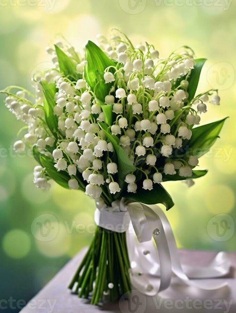 Wedding Flowers Lilies, Bouquet Lily Of The Valley, Lily Of The Valley Wedding Bouquet, Lily Of The Valley Bouquet, Artificial Bridal Bouquets, Tulip Wedding, Lily Of The Valley Flowers, Green Bouquet, Lily Wedding