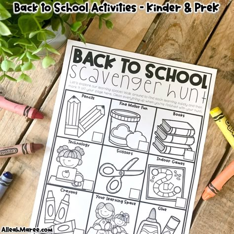 Feeling overhelmed about the beginning of the school year? Check off your to-do list items with these 7 back to school activities for preschool and kindergarten students! Click the pin to check out these activities to make the beginning of your year a breeze. Preschool Beginning Of The Year Craft, My School Preschool Theme, Preschool First Week Of School Activities, Beginning Of The Year Activities Prek, Back To School Language Activities Preschool, Begining School Year Art Activities Preschool, Get To Know You Preschool Activities, School Theme Activities, School Theme Preschool Activities