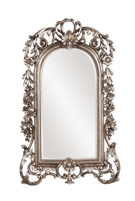 victorian furniture Silver Wall Mirror, Antique Mirrors, Arched Mirror, Interior Wall Decor, Victorian Furniture, French Home, Mirror Mirror On The Wall, Mirror Frame, Silver Mirror