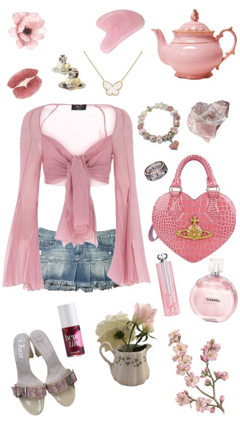 #outfitinspo #pinkoutfitinspo #fairycore #dior #channel #viviennewestwood #benetint Pink Outfits Baddie, Girly Y2k Outfits, Mari Core, Princess Activities, 2000s Fashion Outfits, Smart Kids, Swaggy Outfits, Jolie Photo, Cute Everyday Outfits