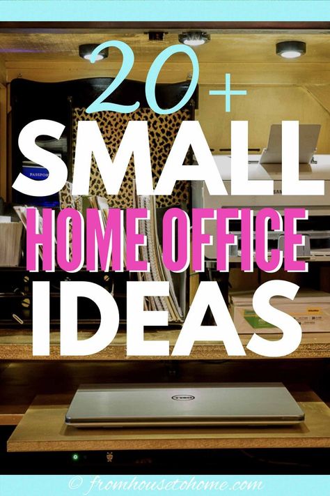 These small home office ideas are awesome! Learn how to create a small office workspace in your home with these space saving home office decor and interior design tips & ideas. Decorating Ideas For The Home Bedroom, Small Home Office Design Ideas, Home Office Interior Design Ideas, Closet Offices, Small Home Office Design, Office Nooks, Small Home Office Ideas, Home Office Interior Design, Tiny Office