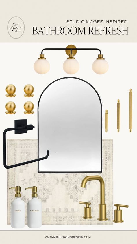 Minuover Arched Wall Mirror for … curated on LTK Arched Bathroom Mirror With Sconces, Bathroom Mirror With Sconces, Arched Wall Mirror, Arched Wall, Design Hacks, Arched Mirror, Arch Mirror, Brass Mirror, Design Hack