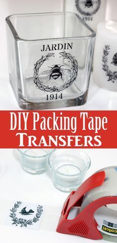 This is a super fun DIY Transfer Technique that works great on glass! Such an economical craft technique, as it uses clear packing tape! Transfer Photo To Glass, Glass Transfer, Photo Transfer To Wood, Wood Transfer, The Graphics Fairy, Image Transfers, Craft Techniques, Photo Transfer, Graphics Fairy