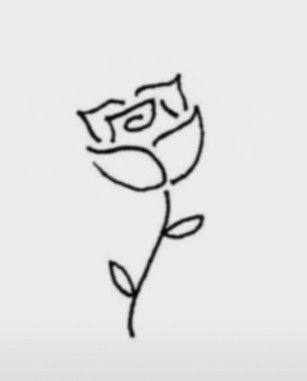 Love Flower Drawing, Flowers Rose Drawing, Heart Drawing Cute Simple Aesthetic, Easy Drawings Heart, Cute Heart Drawings Doodles, Easy To Draw Rose, Love Easy Drawings, Heart Drawings Easy, Love Simple Drawing