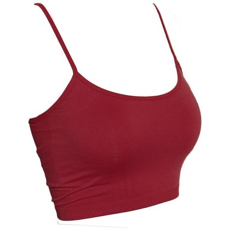 TheMogan Women's Spaghetti Strap Tank Top Crop Cami Bra - Burgundy -... ($3.99) ❤ liked on Polyvore featuring tops, shirts, red tank, red camisole, cropped camisoles, burgundy shirt and spaghetti strap crop top Crop Tops Shirts, Spaghetti Strap Shirt, Red Cami, Red Camisole, Burgundy Crop Top, Burgundy Shirt, Cami Bra, Red Tank Top, Spaghetti Strap Crop Top