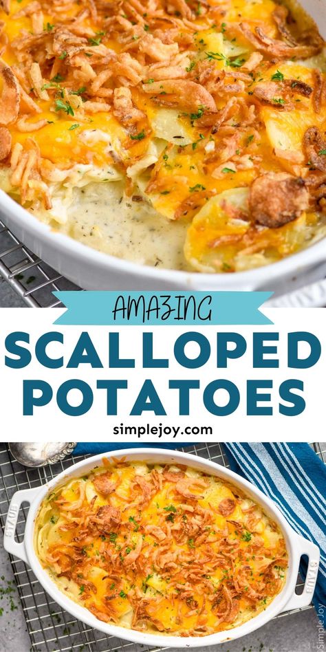 Scalloped Potatoes are the perfect side dish recipe. This simple recipe will have everyone coming back for seconds! Roasted Smashed Potatoes, Easy Scalloped Potatoes Recipe, Best Scalloped Potatoes, Scalloped Potatoes Easy, Cheesy Scalloped Potatoes, Scalloped Potato, Southern Cooking Recipes, Scalloped Potatoes Cheesy, Scalloped Potato Recipes