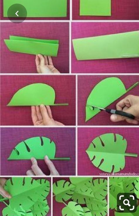 Jungle Theme Classroom Decorations, Jungle Crafts, Lilo En Stitch, Jungle Theme Classroom, Rainforest Theme, Jungle Thema, Jungle Decorations, Paper Leaf, Desain Buklet