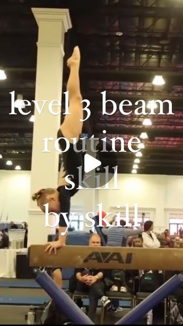 Pursuit Gymnastics | Inspiration & Education on Instagram: "A breakdown of the level 3 beam routine skill by skill. Courtesy of @whitwat earning a 9.8! 🔥⭐️💪🏼   ➡️ As a former gymnast and now a gymnastics mom, I can’t tell you you how helpful it is to be in the know on what our daughters are learning! Not only is it helpful to know the correct names of the skills, but it’s also helpful to know the order of each skill in their routines! ✨  👉🏼 And follow along with @pursuit.of.gymnastics for all things gymnastics!   ☀️ @pursuit.of.gymnastics  🔔 @pursuit.of.gymnastics  💕 @pursuit.of.gymnastics     ➡️ DM for credit or removal ➡️ All rights belongs to their respectful owners  #gymninspiration #gymmotivation #teamusa #gymnasticsmom #gymmom #championship #paris2024 #d1athlete #gymnastics #g Level 1 Gymnastics Skills List, Level 3 Gymnastics, Gymnastics Inspiration, Gymnastics Levels, Gymnastics Tips, Famous Gymnasts, Gymnastics Moves, Gymnastics Routines, Gymnastics Beam