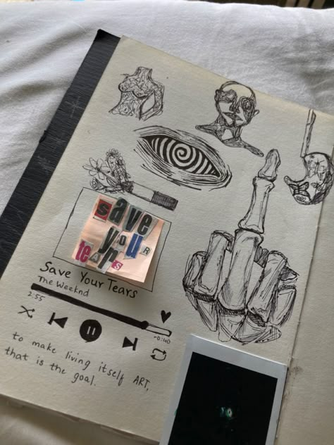 Art Journal Doodles Aesthetic, Art Therapy Sketches, Dark Journal Aesthetic Ideas, Journal Aesthetic Doodles, Sketch Book Inspiration Aesthetic, Sketchesbook Ideas, Art Journal Therapy Draw, Sketchbook Art Journal Cover, Diary Sketches Drawings