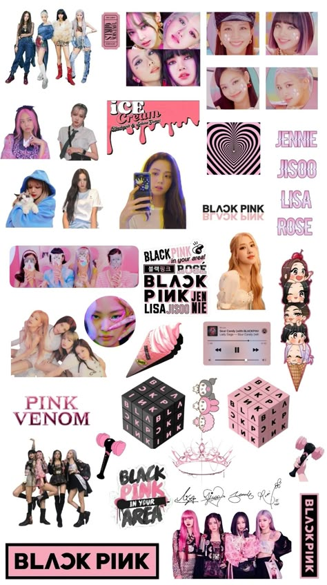 Blackpink Printable, Blackpink Stickers, Dark Red Wallpaper, K Crafts, Buy Stickers, Paper Toys Template, Scrapbook Printing, Black And White Stickers, Black Pink Background