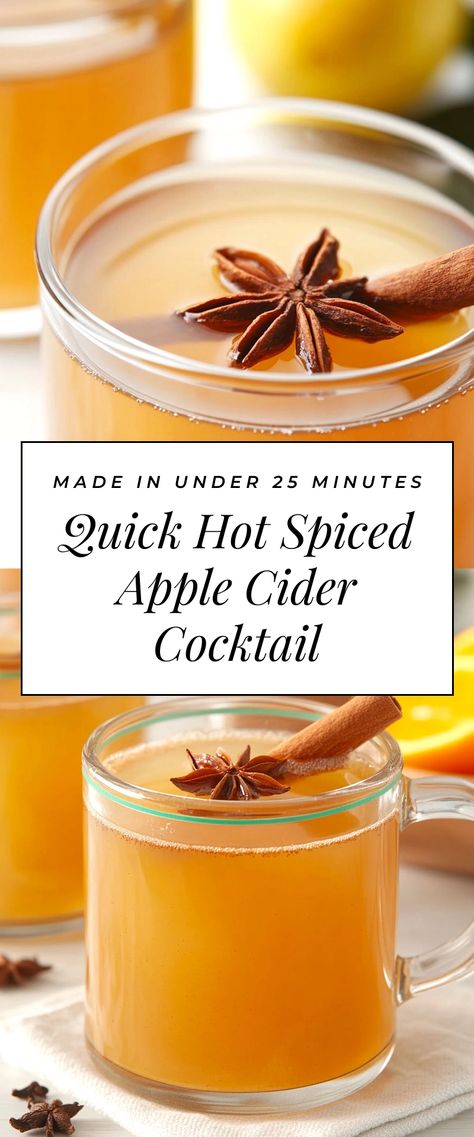 Image for Quick Hot Spiced Apple Cider Cocktail Hot Cider Cocktail Recipes, Apple Cider Hot Drink, Recipes That Use Apple Cider, Spiced Cider Cocktail, Spiced Apple Cider Cocktail, Hot Apple Cider Alcohol Drinks, Hot Cider Cocktail, Apple Cider Drinks Alcohol, Cider Alcohol Drinks