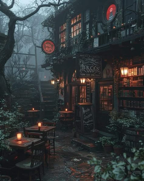 Dark Tavern Aesthetic, Fantasy Shop Aesthetic, Magic Town Aesthetic, Magic Cafe Aesthetic, Taverncore Aesthetic, Cozy Tavern Aesthetic, Fairytale Restaurant, Gothic Tavern, Dark Town Aesthetic