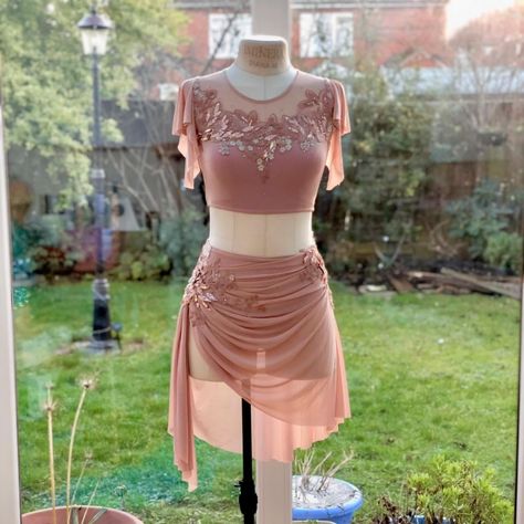 Mauve Dance Costume, 2 Piece Lyrical Dance Costumes, Flowy Lyrical Dance Costumes, Light Pink Dance Costumes, Lyrical Dress Costume, Pink Lyrical Costume, Dance Outfits Lyrical, Pink Lyrical Dance Costumes, Pink Dance Outfit