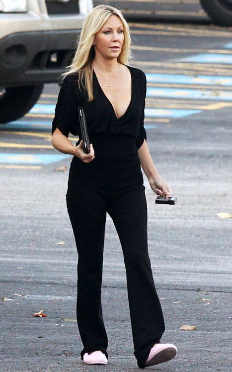 Heather Locklear, 50, Looks Decades Younger in Black Jumpsuit - Us Weekly Heather Locklear Now, Rob Estes, Josie Bissett, The Scary Movie, Daphne Zuniga, Scary Movie 5, Marcia Cross, Catherine Bach, Heather Locklear