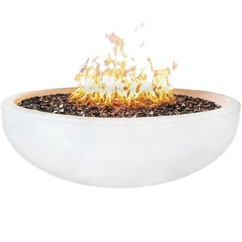 Pottery Works 48" Round Concrete Fire Bowl - In Stock — Fire Pit Surplus Round Pavers, Glass Range Hood, Concrete Fire Pit, Microwave Range Hood, Glass Fire Pit, Rectangular Fire Pit, Metal Fire Pit, Round Fire Pit, Concrete Fire Pits