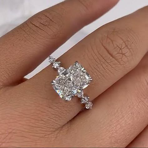 Cheap Engagement Rings, Wedding Sets and Wedding Bands for Women – louilyjewelry Radiant Cut Engagement Ring, Radiant Engagement, Dream Wedding Ring, Pretty Engagement Rings, Ring Cuts, Radiant Cut Engagement Rings, Vs1 Diamond, Cute Engagement Rings, Future Engagement Rings