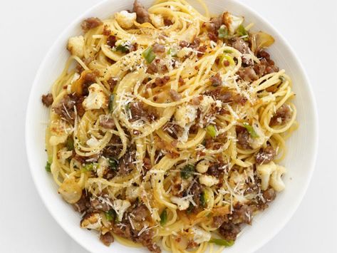 Turkey Sausage Pasta, Cauliflower Pasta, Harvest Recipes, Food Network Magazine, Turkey Sausage, Sausage Pasta, Spaghetti Recipes, Pasta Pasta, Pasta Pizza