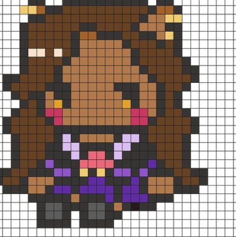 Pixel Art Pattern Monster High, Perler Bead Patterns Monster High, Monster High Perler Beads, Monster High Crafts, Pixel Art Animals, Pixel Kawaii, Modele Pixel Art, Arte Monster High, Easy Pixel Art