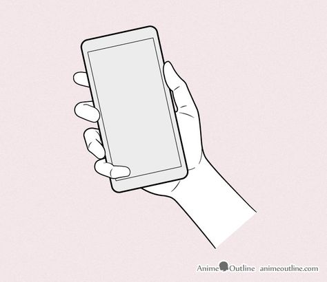 Anime hand holding phone Holding Camera Drawing, Hand Holding Camera, Hand Holding Something, Drawing Anime Hands, Tutorial On Drawing, Phone Drawing, Hand Holding Phone, Holding Phone, Hands Drawing