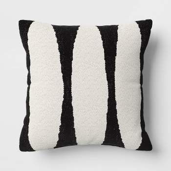 Midcentury Modern Pillow : Target Black White And Grey Bedroom, Throw Pillow Inspiration, White Accent Pillow, Patterned Pillows, Black And White Abstract Art, White Abstract Art, Black And White Pillows, Pillow Inspiration, Black Throw Pillows