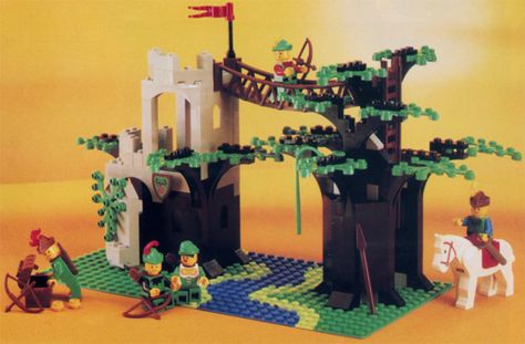 Lego Forestmen's Crossing Instructions Lego, Lego Knights, Lego System, Vintage Lego, Classic Lego, Lego Castle, Lego Construction, Lego Toys, Lego Instructions