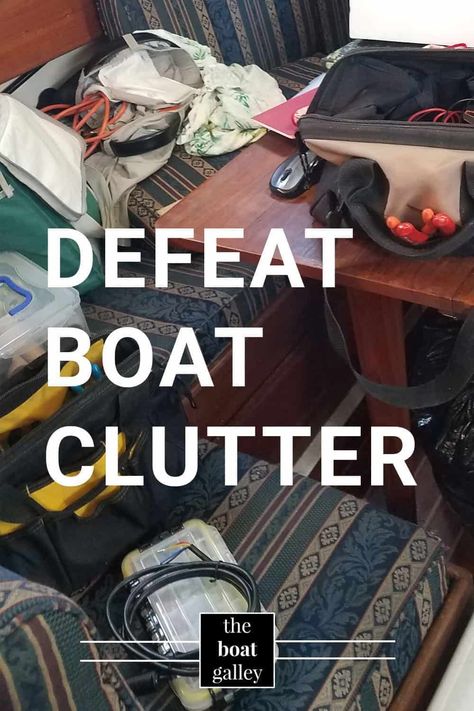 Don't let boat project mess make you crazy. Here's how to make it survivable. Boating Accessories Ideas, Boat Galley Organization, Narrowboat Storage Ideas, Boat Hacks Ideas, Boat Decorating Ideas Interiors, Boat Accessories Ideas, Boat Organization Ideas, Boat Bathroom, Loretta Lee