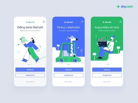 Hi folks!👋🏻  How is your Monday? Today I would like to show you my new illustrations for SkyCash redesign app. Do you like it? Which one do you like the most?  Press "L" to show us some love 💕  ---... Ux Trends, Splash Screen, App Design Inspiration, App Interface, Ui Design Inspiration, Ui Inspiration, User Interface Design, Mobile App Design, Mobile Design