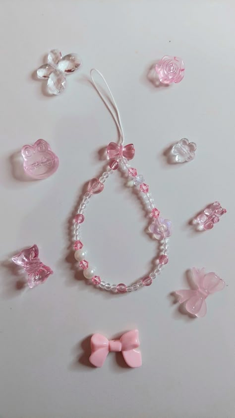 #beads #manilk #pink #strapphone Pink Phone Strap, Pink Beads Bracelets, Gantungan Hp Manik-manik, Phone Strap Ideas, Keychain For Phone, Pretty Beaded Jewelry, Pink Phone Charm, Phone Charm Ideas, Phone Strap Beads