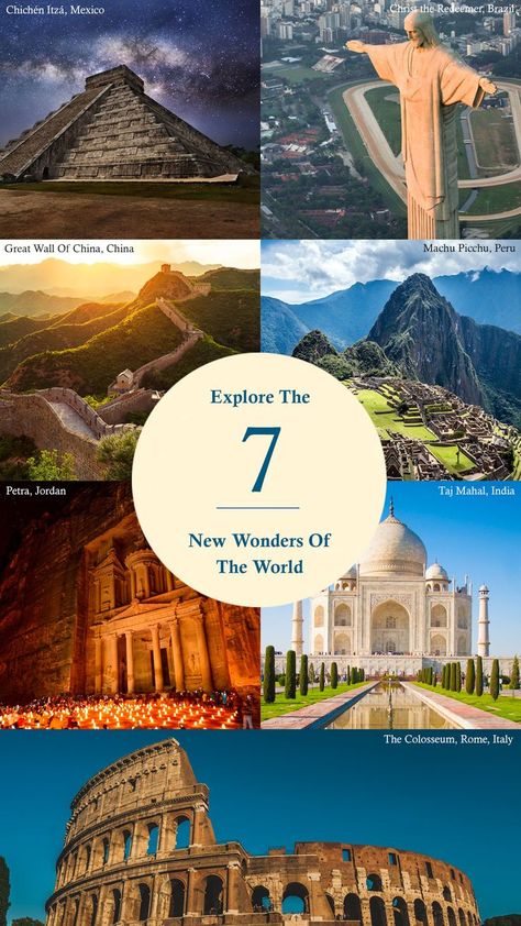 Here’s how to work out the best time to visit the New 7 Wonders of the World! 7 World Wonders, 7 Wonders Of The World, Landmarks Art, World Wonders, My Backpack, 7 Wonders, Christ The Redeemer, Great Wall Of China, Travel Articles