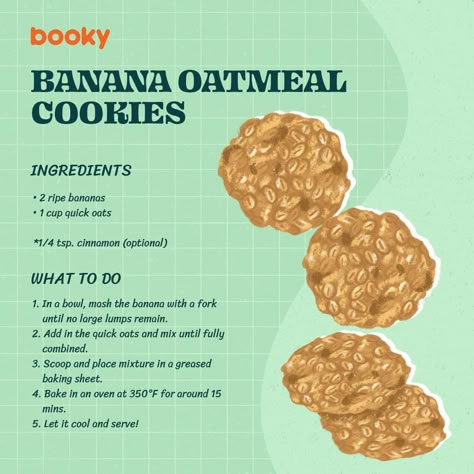 Cartoon Recipes Cooking, Booky Recipe Book, Recipes For Beginner Cooks, Autumn Dessert Recipes, Recipes Instructions, Autumn Dessert, Homemade Recipe Books, Homemade Cookbook, Banana Oatmeal Cookies