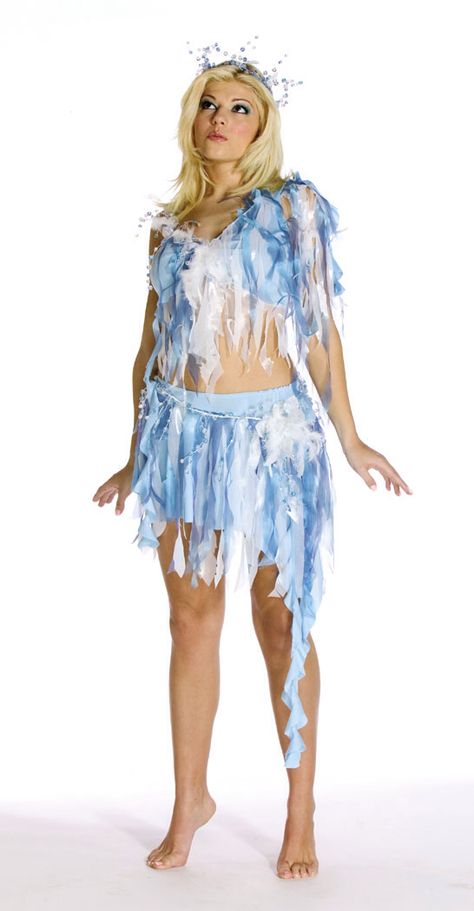 Possible wind costume Wind Costume, Ice Goddess, Adult Fairy Costume, Pixie Costume, Costume Concept, Short Fitted Dress, Midriff Top, Recycled Dress, Frozen Costume