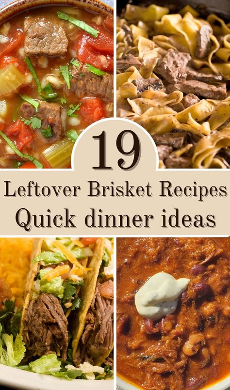 Beef Brisket Meal Ideas, Leftover Brisket Recipes Easy Meals, Leftover Brisket Recipes, Brisket Leftovers, Brisket Meat, Brisket Recipes Smoked, Leftover Ideas, Easy Healthy Dinner Ideas, Beef Brisket Recipes