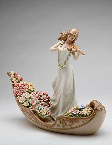 Cosmos 96643 Flowering Inspiration Ceramic Figurine, 13-1/4-Inch Musical Gifts, Porcelain Dolls For Sale, Lladro Porcelain, Musical Gift, Lladro Figurines, Floating Flowers, Porcelain Lamp, Porcelain Jewelry, Porcelain Figurine