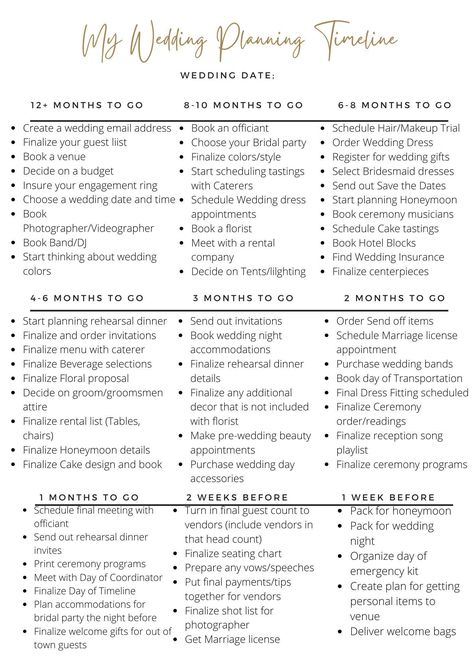 Feeling overwhelmed by wedding planning?  Our customizable wedding task timeline takes the mystery out of saying "I do!" Follow this month-by-month guide, perfect for your unique wedding date.  Save on professional planning costs and breathe easy as you orchestrate your dream day – stress-free. 
.#WeddingPlanning #BrideToBe #WeddingInspiration #EventPlanning #DreamWedding Wedding Preparation Timeline, Paying For A Wedding On Your Own, Wedding Checklists Planning, How To Plan A Wedding In A Year, Tips For Planning A Wedding, Diy Wedding List To Do, Wedding Checklist Timeline Detailed, How To Plan A Wedding In 3 Months, Wedding Budget 10k