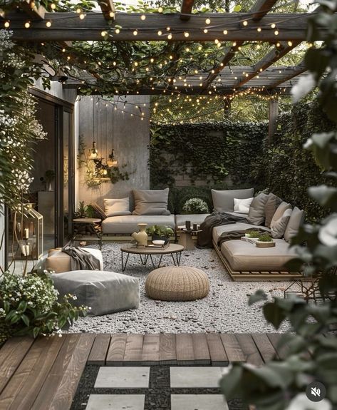 Patio Garden Design, Outdoor Living Room, Outdoor Decor Backyard, Outdoor Patio Decor, Backyard Patio Designs, Balcony Decor, Back Garden, Dream House Decor, Backyard Decor