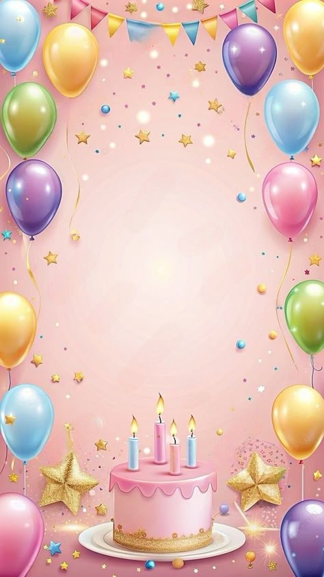 Birthday Phone Wallpaper, Pink Birthday Background, Wallpapers Birthday, A4 Size Paper Border Design Flower, Birthday Cake Clip Art, Happy Birthday Photo Editor, Happy Birthday Background, Baby Month Stickers, Happy Birthday Wallpaper