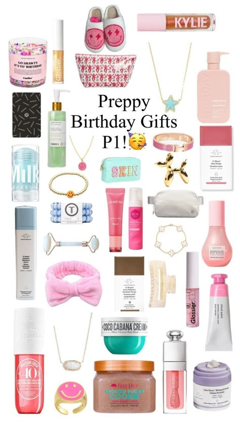 Preppy Birthday Gifts, Preppy Essentials, Girly Christmas Gifts, Preppy Party, Birthday Presents For Friends, Preppy Gifts, Preppy Inspiration, Cute Birthday Ideas, Cute Gifts For Friends