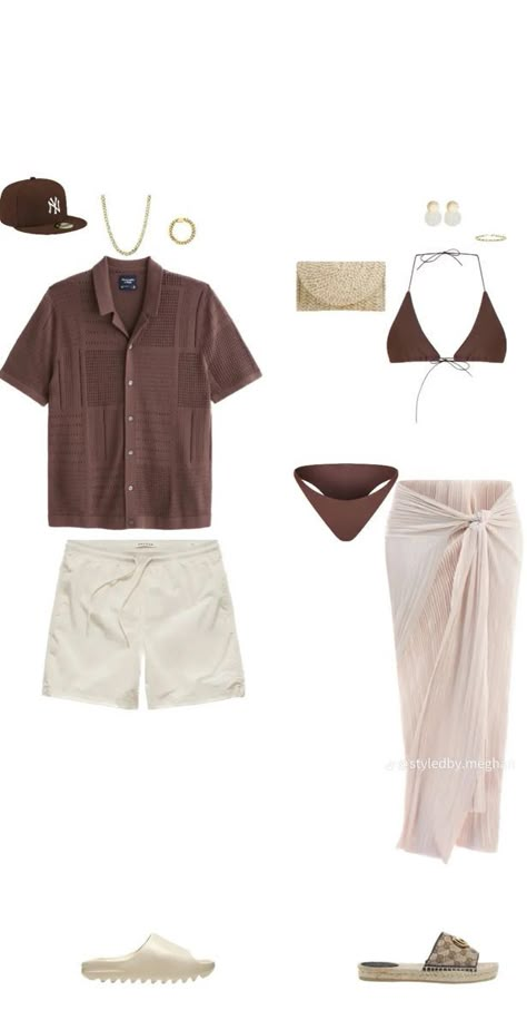 Vacation Outfits Men, Couple Outfit Ideas, Matching Fits, Vacation Fits, Couples Outfits, Couple Fits, Couples Outfit, Classy Outfits Men, Cute Couple Outfits