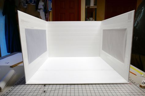 Softbox Diy, Diy Photography Studio, Photo Box Diy, Diy Light Box, Craft Business Plan, Photo Light Box, Photography Boxes, Light Box Diy, Light Box Photography