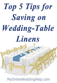 Tips for saving on wedding table linens ... with resources. | http://MyOnlineWeddingHelp.com Table Coverings For Wedding, Table Linen Ideas, Table Cloth Ideas, Reception Ideas Wedding, Table Covers Wedding, Cheap Tablecloths, Burlap Rolls, Wedding Ideas On A Budget, Wedding Infographic