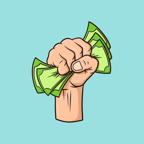 Holding money cartoon vector illustratio... | Premium Vector #Freepik #vector #pay-money #giving-money #money-hand #money-cartoon People With Money, Money Cartoon, Money Design Art, Money Clipart, Holding Money, Money Drawing, Cute Braces, Actors Illustration, Indian Flag Wallpaper