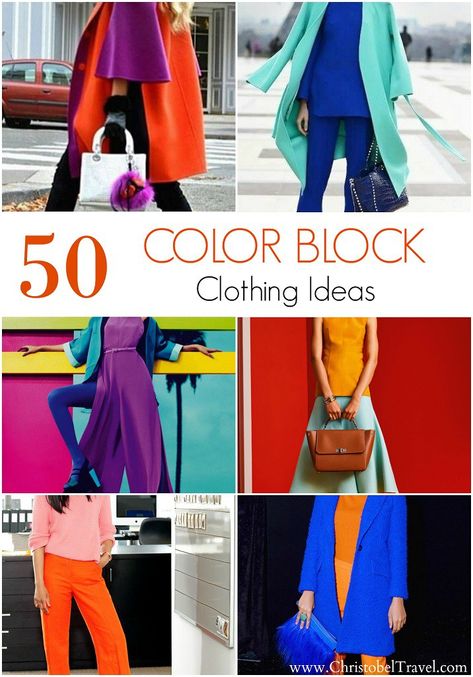 50 COLOR BLOCK CLOTHING IDEAS FOR STYLISH TRAVELERS - by Christobel Travel - Color blocking outfits that are fashionable. You will find here dresses, blouses, skirts; all to inspire you to color block more and with confidence when you travel with style. Click on the link for more. Color Combinations Dress, Colour Blocking Outfit, Bold Colors Outfits, Color Matching Clothes, Dyt Type 4 Clothes, Type 4 Clothes, Bright Colored Outfits, Dyt Type 4, Colour Blocking Fashion