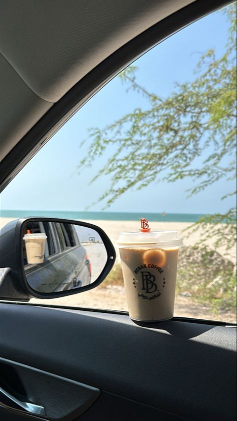 #bebax #coffee #girl #aesthetic #explore #viral #dubai #dxb #rak #beach #sun #outing #friends #car #view Coffee Girl Aesthetic, Car View, Coffee Girl, Dubai, Sun, Coffee